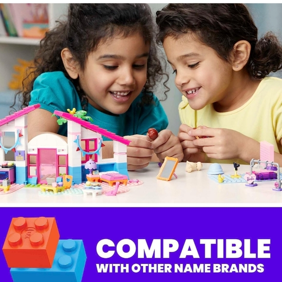 MEGA Barbie Building Toys Playset, Malibu Dream House with 303 pcs - Picture 4 of 11